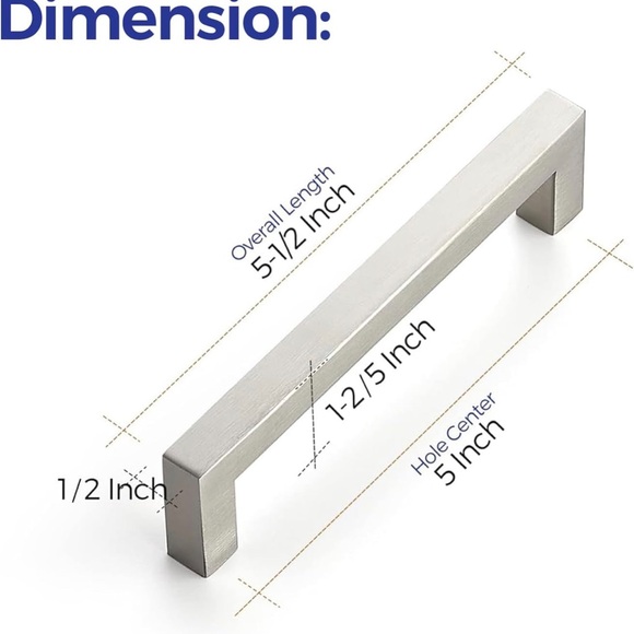 15 Brushed Nickel Cabinet Hardware - Ravinte 15 Pack 5 Inch Stainless Steel - Picture 2 of 10